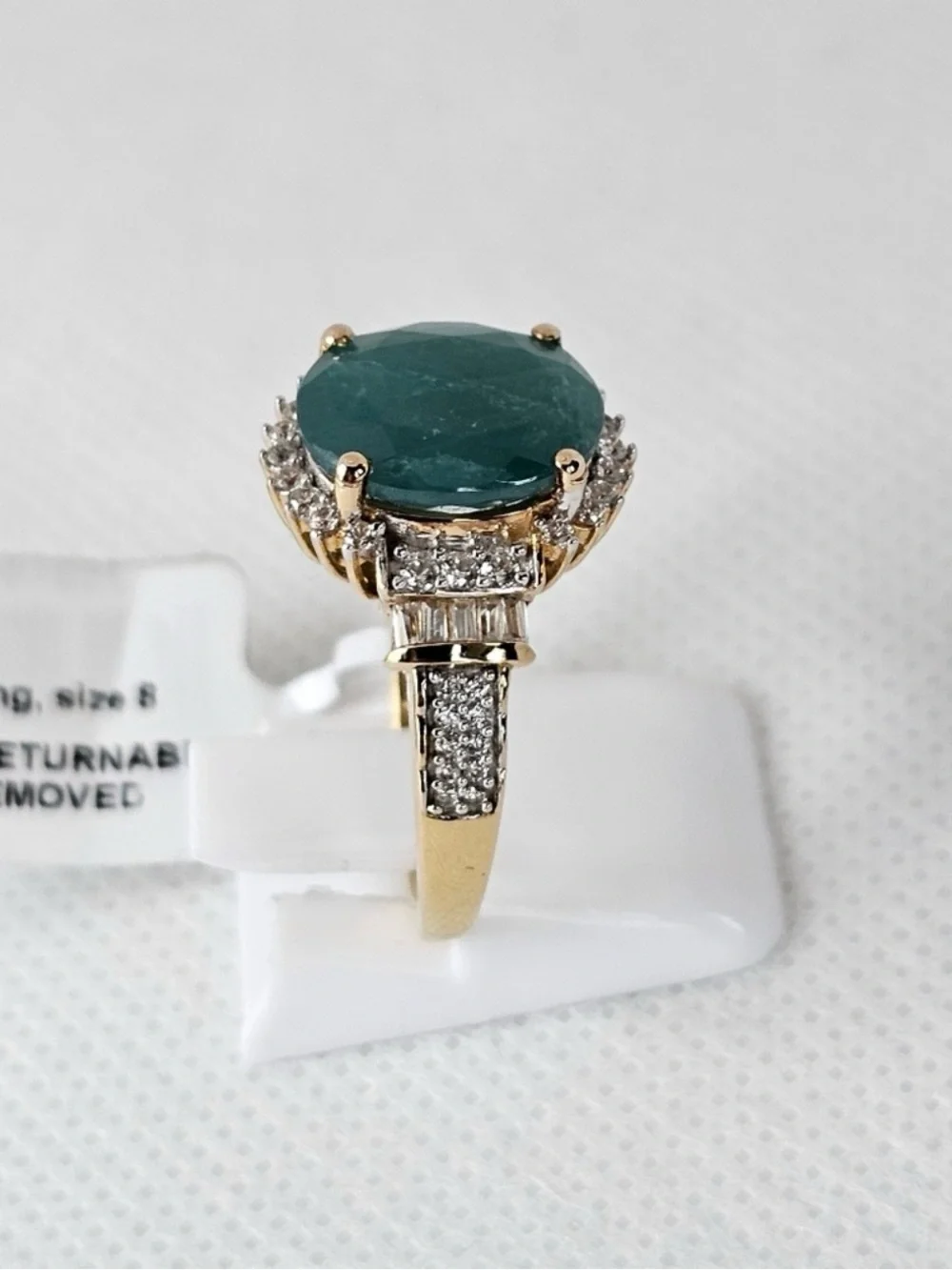 Extremly Rare Natural Grandiderite & Ziron Vermeil Ring Size 8 NEW With tags!